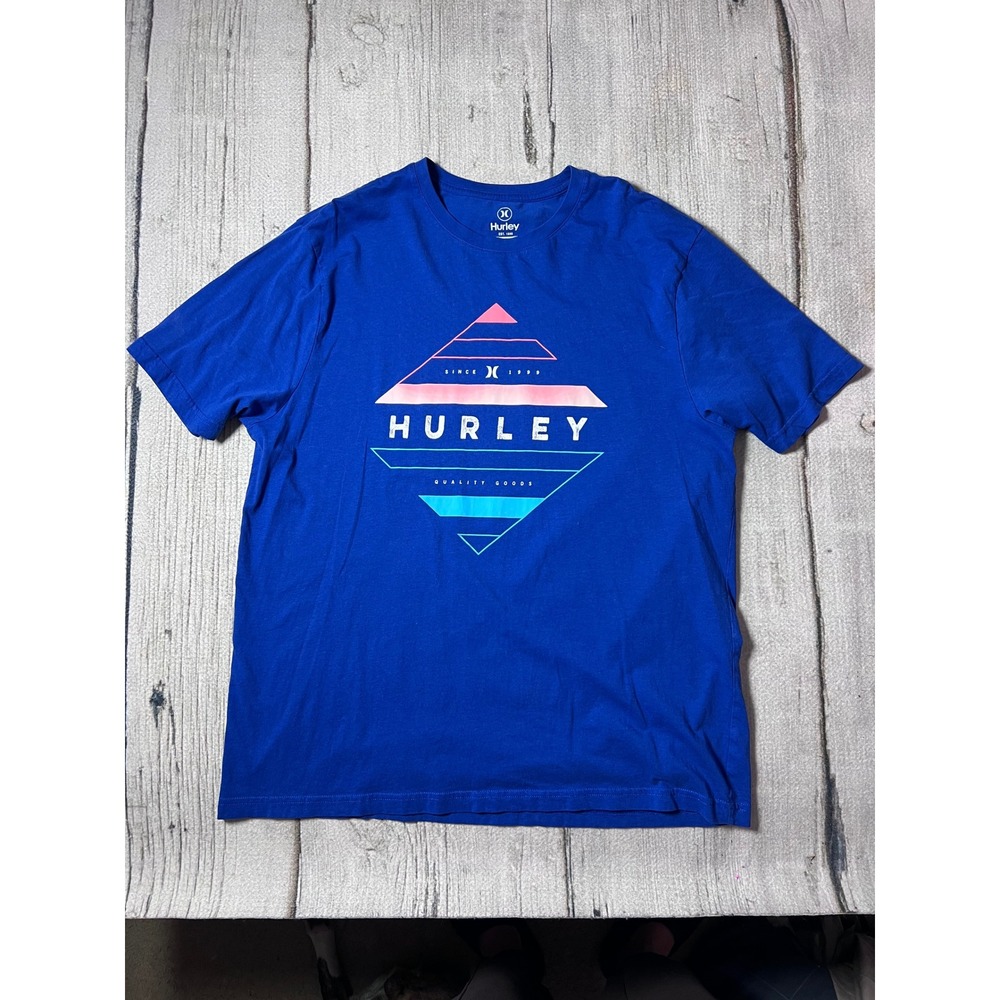 Hurley Blue Graphic T Shirt XL Est 1999 Quality Goods‎ Tee